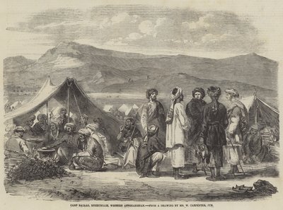 Campamento Bazar, Meerunzaie, Afganistán Occidental de William Carpenter